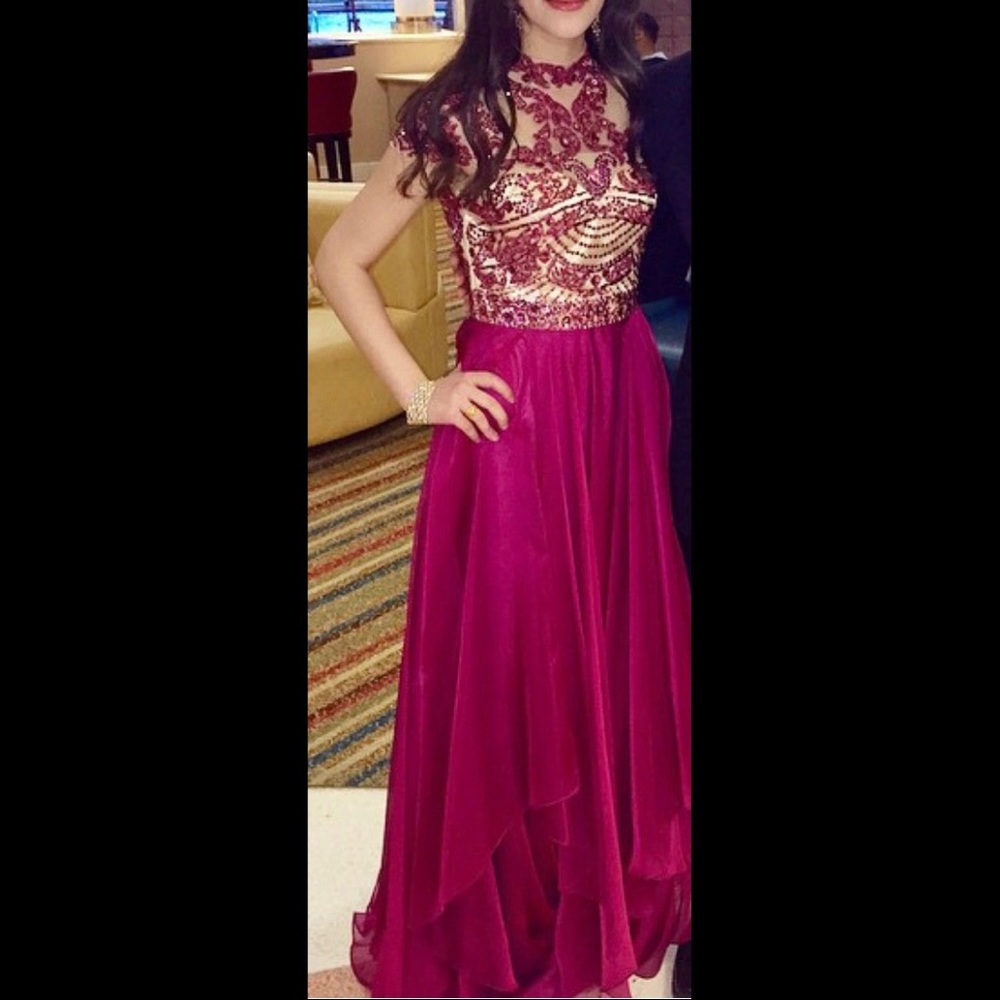 Sherri hill prom dress ruby red worn once